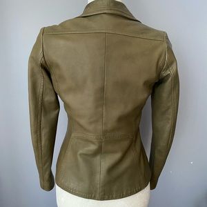 Danier Leather Green Leather Jacket